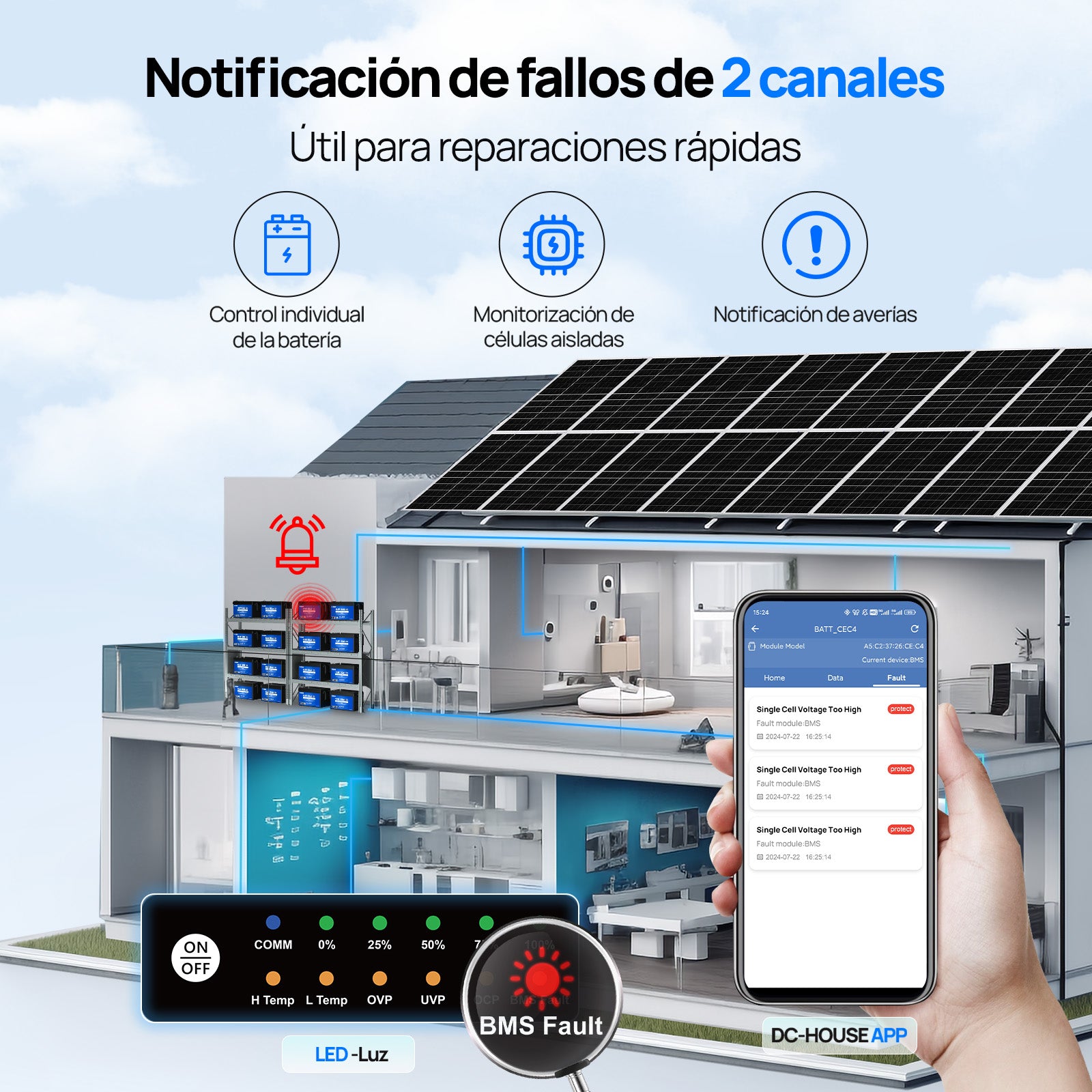 12V 150Ah con Bluetooth, Indicadores SOC y Protección contra Bajas Temperaturas