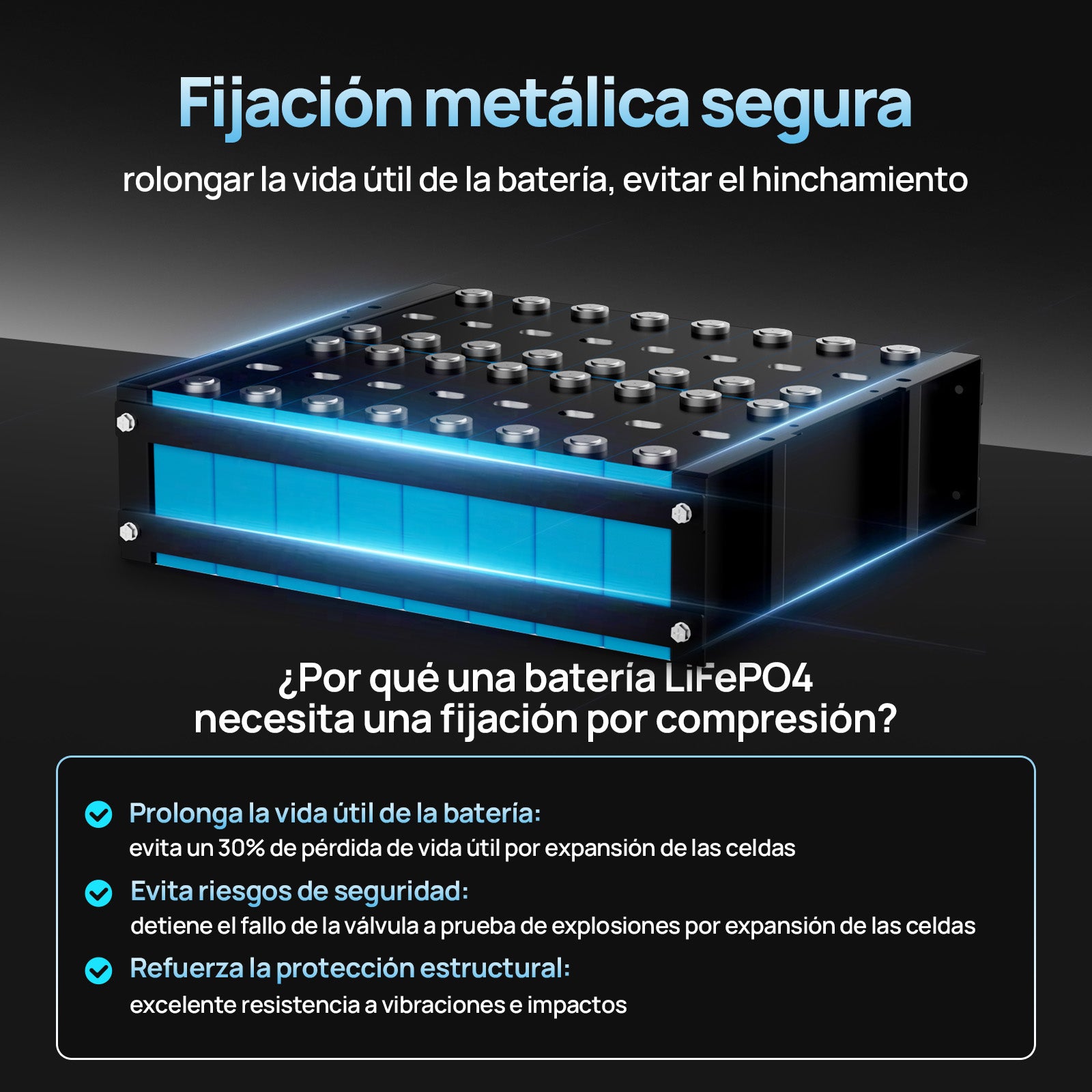 DC HOUSE Batería LiFePO4 Premium 48V 50Ah con Carcasa Metálica y Cargador - Ideal para Carritos de Golf