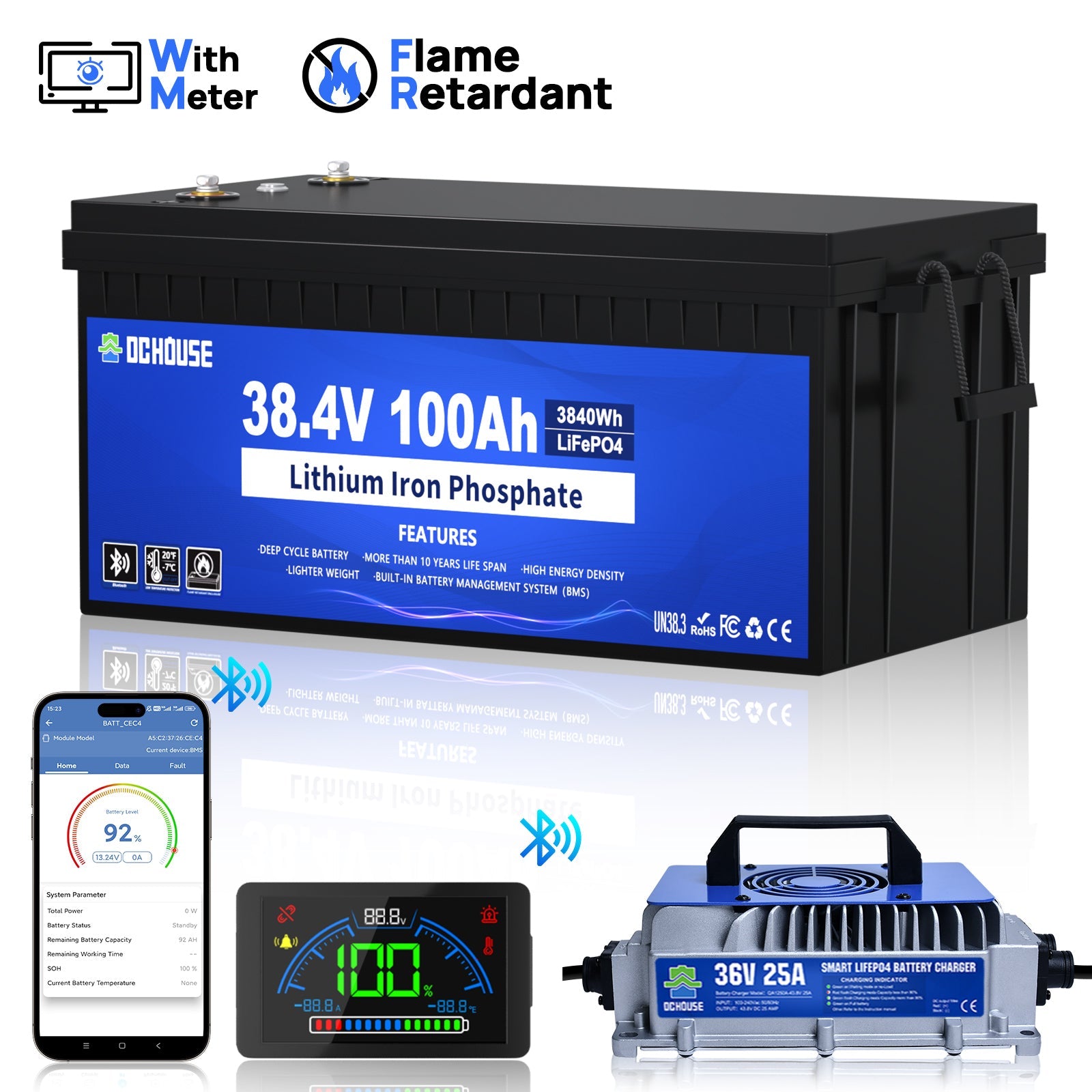 36V 100Ah ABS Case & Charger