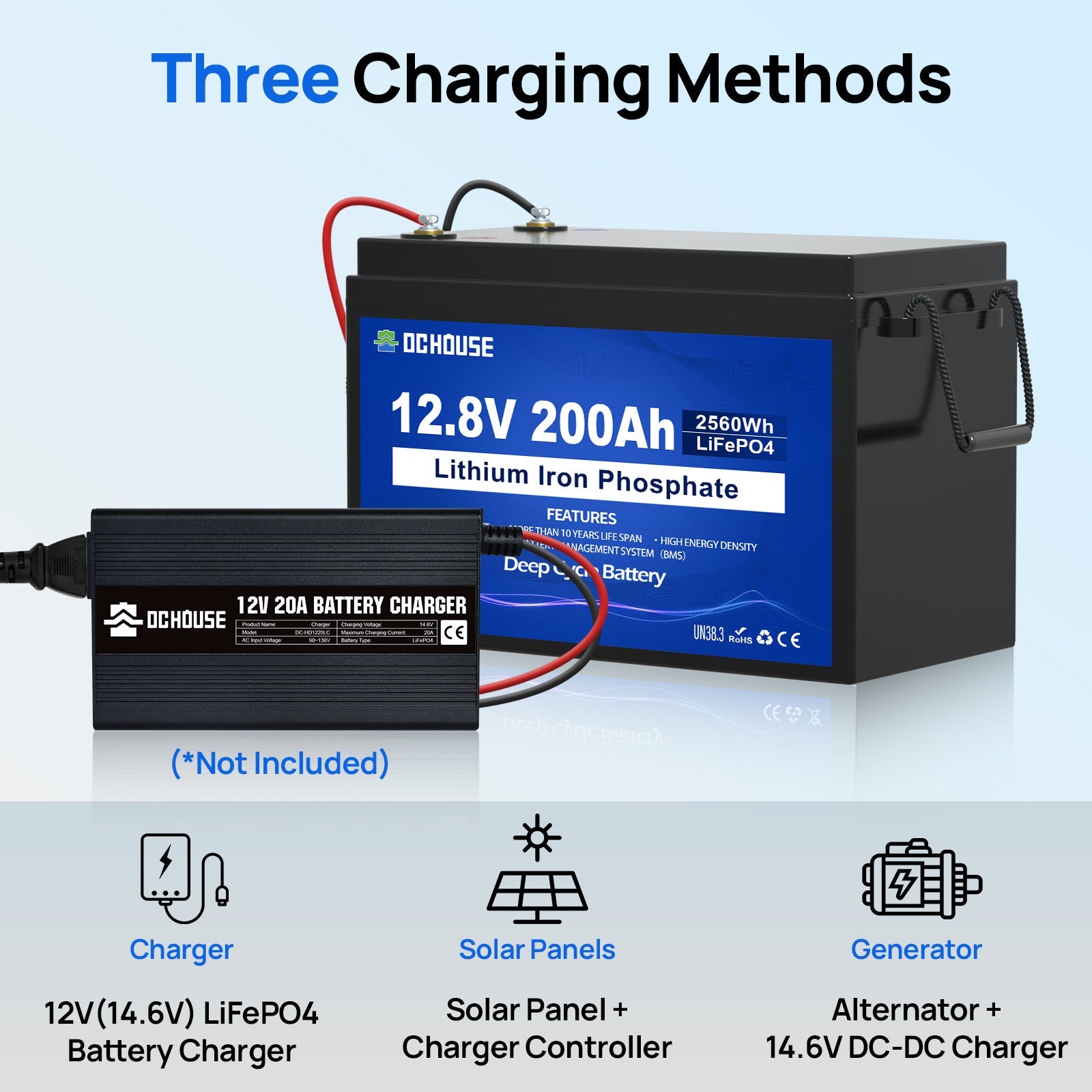 12V 200Ah Deep Cycle LiFePO4 Lithium Low Temp Protection Battery