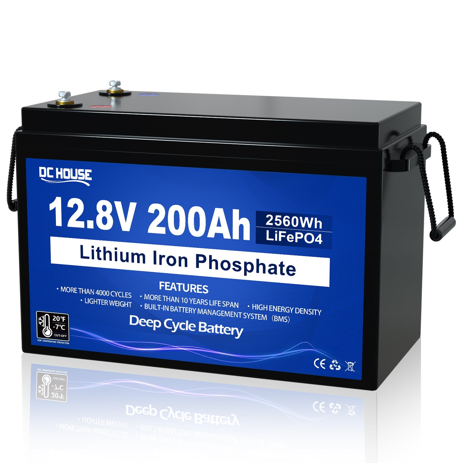 12V 200Ah Deep Cycle LiFePO4 Lithium Low Temp Protection Battery